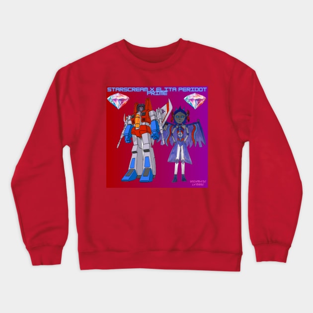 Starscream x Elita Peridot Prime Crewneck Sweatshirt by Uniatra De La Torre